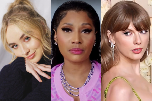 Sabrina Carpenter, Nicki Minaj and Taylor Swift, 
