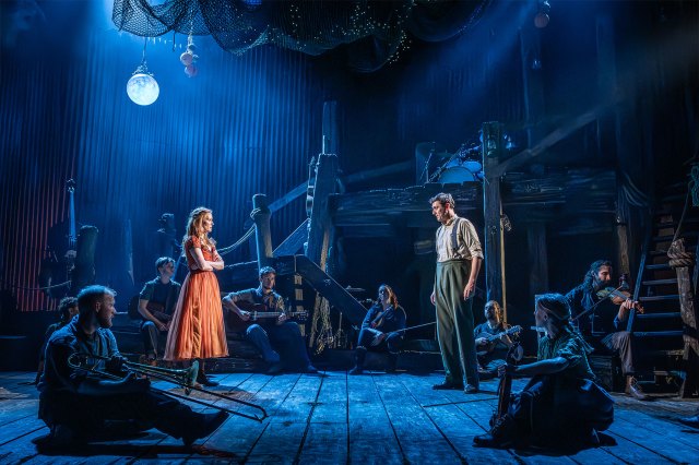 Clare Foster (as Elowen Keene) and John Dagleish (as Benjamin Button) in a scene from The Curious Case of Benjamin Button in London's West End