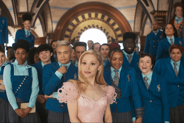 Ariana Grande and the cast of Wicked