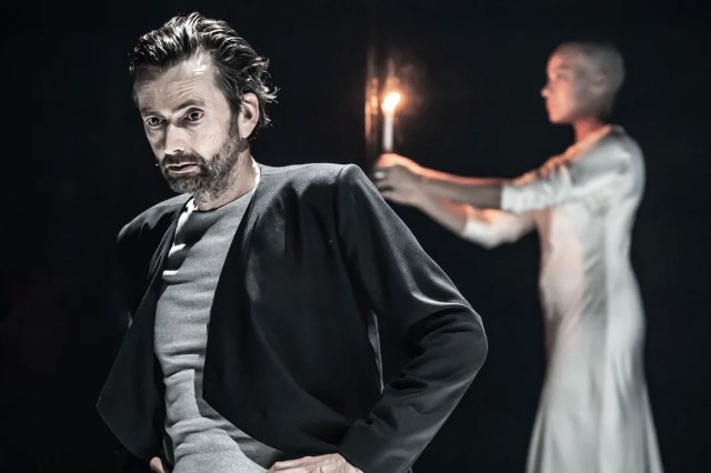 David Tennant and Cush Jumbo in a scene from Macbeth