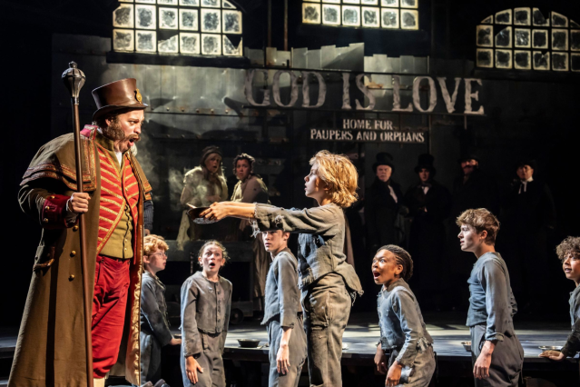 Oscar Conlon Morrey and Jack Philpott in Oliver! at Chichester Festival Theatre, 