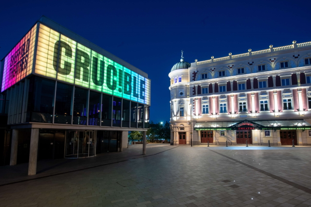Sheffield Theatres at night