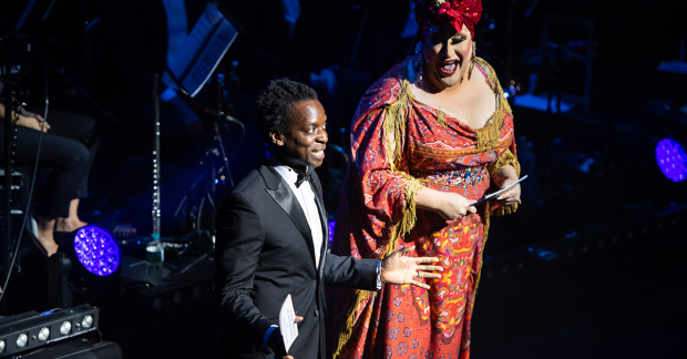Kobna Holdbrook-Smith and Vicky Vox hosting the WhatsOnStage Awards© Stephen Wright