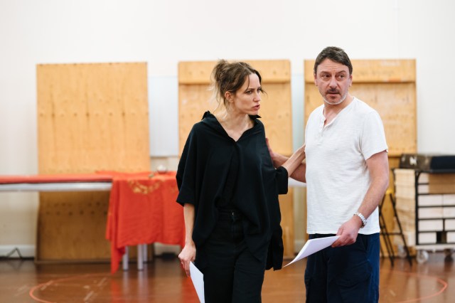 Ruta Gedmintas and Enzo Cilenti in rehearsals for Edward II