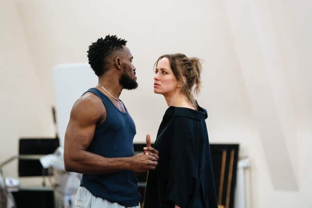 Eloka Ivo and Ruta Gedmintas in rehearsals for Edward II, 