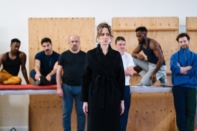 Ruta Gedmintas and company in rehearsals for Edward II, © Helen Murray