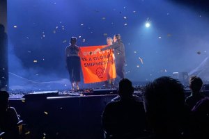 The Tempest stage stormed by protestors