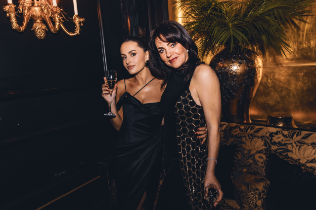 Amber Davies and Rachel Tucker at The Great Gatsby launch party