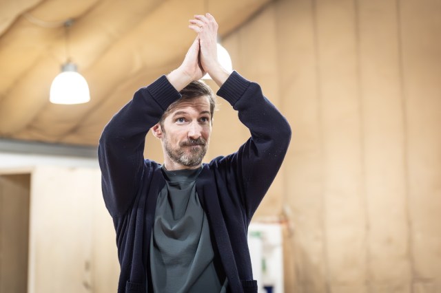 Gwilym Lee (Gareth Southgate) in rehearsals for Dear England (2025) at the National Theatre (c) Marc Brenner 1107