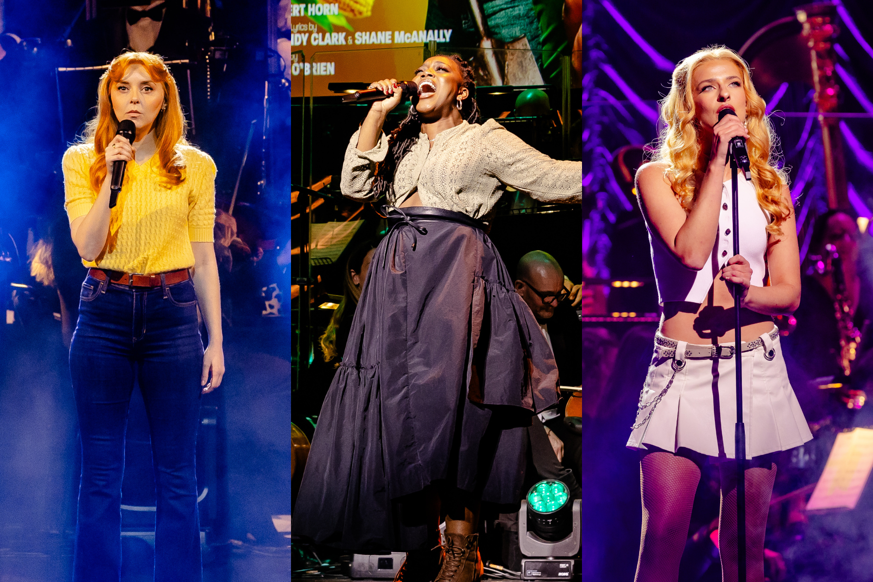 Evelyn Hoskins, Georgina Onuorah, Georgina Castle perform at the WhatsOnStage Awards, © Danny Kaan