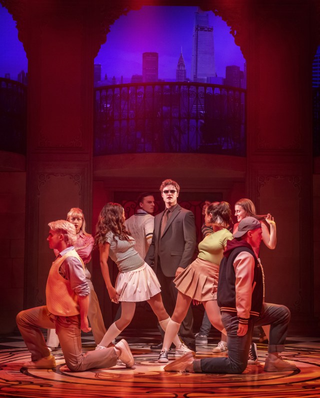 Will Callan (centre) as Sebastian and cast in Cruel Intentions UK & Ireland Tour 2025, credit Pamela Raith Photography