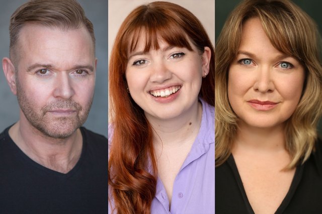 Darren Day, Megan Ellis and Laura Medforth, photos supplied by Curve, Leicester