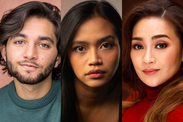 Lucca Chadwick-Patel, Desmonda Cathabel and Joanna Ampil, headshots supplied by the production