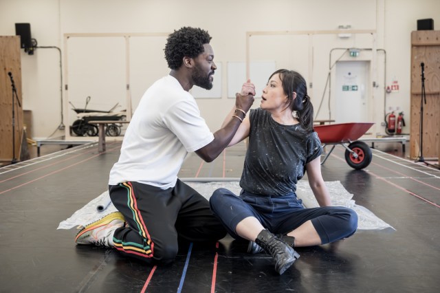Natey Jones, Wendy Kweh in rehearsals for Titus Andronicus, © Marc Brenner