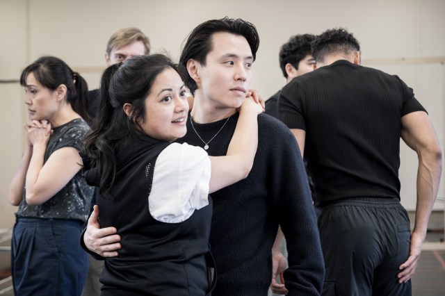 Sharita Oomeer and Jeremy Ang Jones in rehearsals for Titus Andronicus, © Marc Brenner