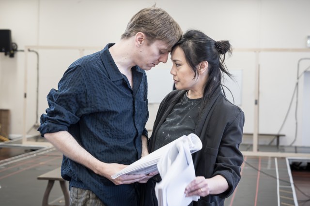 Joshua James and Wendy Kweh in rehearsals for Titus Andronicus, © Marc Brenner