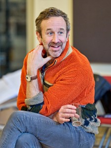 Chris O'Dowd (Dermot) in The Brightening Air rehearsals (1). Photo by Manuel Harlan