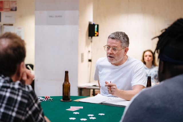 Director Matthew Dunster in rehearsals for Dealer's Choice