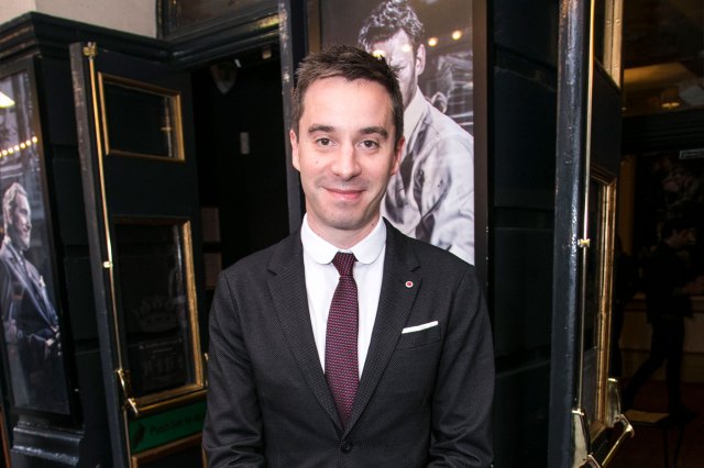 James Graham Playwright James Graham, standing outside a theatre