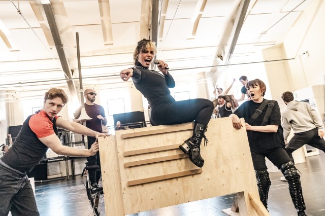L R Elliot Gooch, Jay Saighal, Emily Benjamin, Lisa Kerr, A Knight's Tale The Musical rehearsals, Credit Danny Kaan