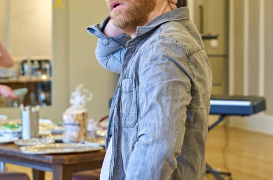Brian Gleeson (Stephen) in The Brightening Air rehearsals. Photo by Manuel Harlan