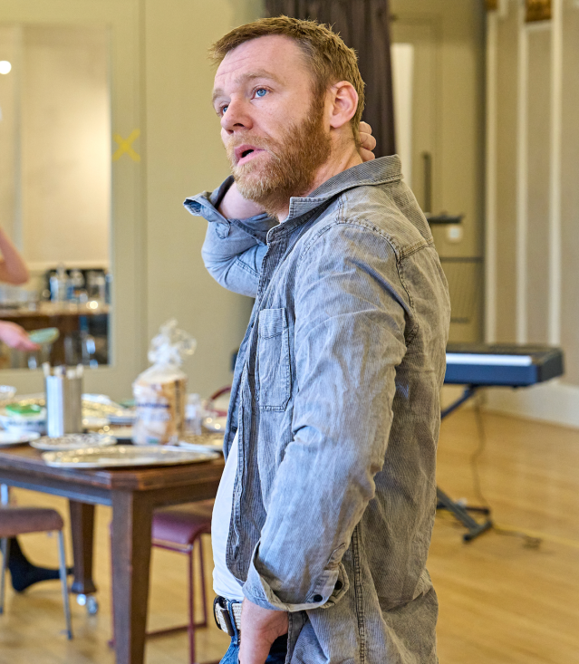 Brian Gleeson (Stephen) in The Brightening Air rehearsals. Photo by Manuel Harlan