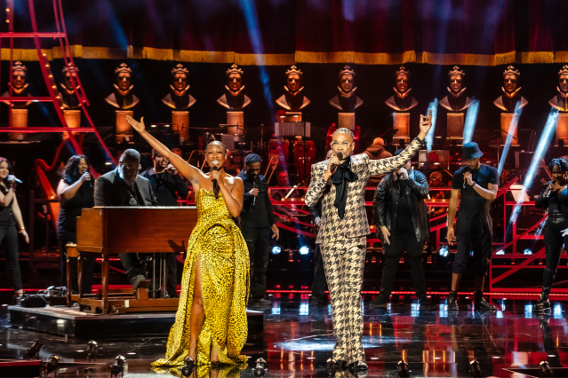 Beverley Knight and Billy Porter perform at the Olivier Awards, Danny Kaan