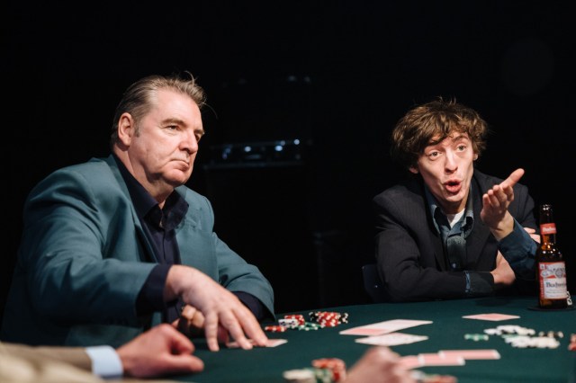 Brendan Coyle and Kasper Hilton Hille in DEALER S CHOICE Donmar photo by Helen Murray