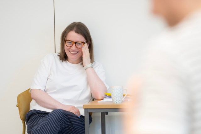 Katherine Nesbitt in rehearsals for The Fifth Step