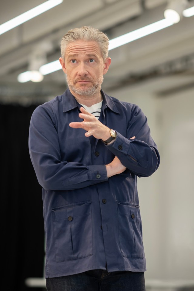 Martin Freeman in rehearsals for The Fifth Step