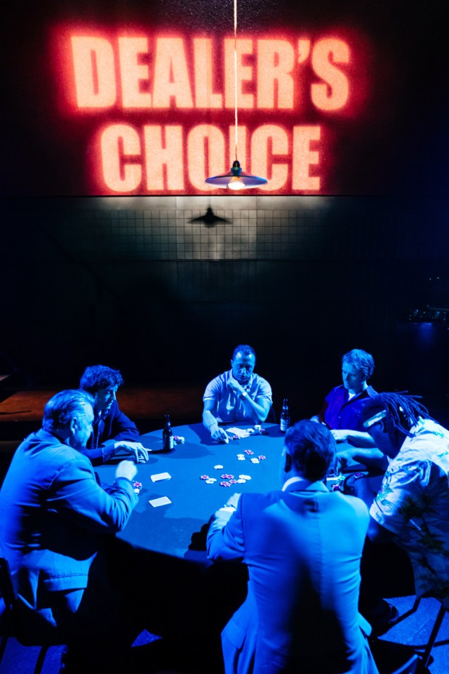 The company of DEALER S CHOICE Donmar photo by Helen Murray
