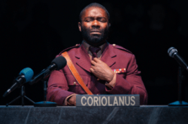 David Oyelowo (Coriolanus) in Coriolanus at the National Theatre (c) Misan Harriman