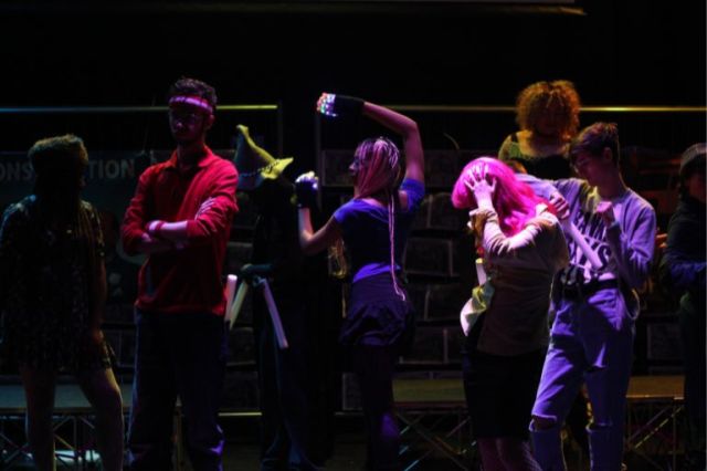 HOME Young Company from Manchester performing Ravers by Rikki Beadle Blair in Connections 2025, photo by Alfie Wright