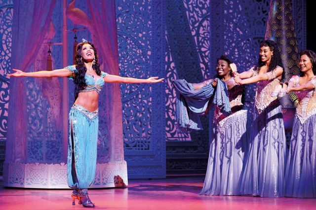Jade Ewen and the West End cast of Aladdin, Deen van Meer