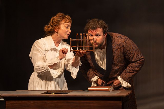 Phoebe Thomas and Matt Whitchurch in The Beautiful Future Is Coming at Bristol Old Vic