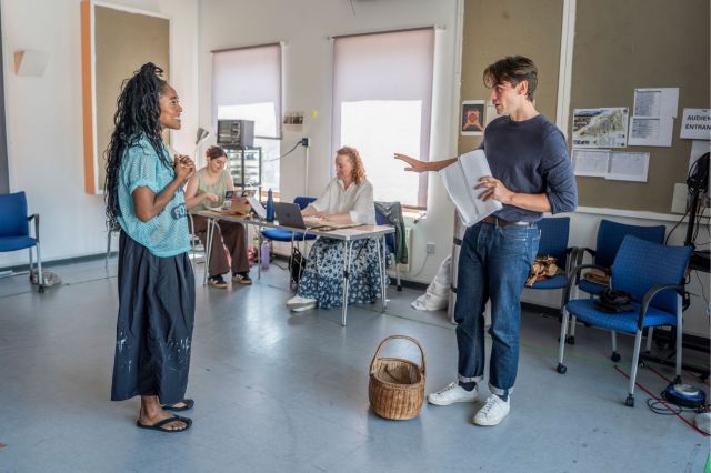 Arsema Thomas and Freddy Carter in rehearsals for Poor Clare