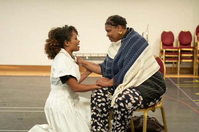 L R Fleur East, Irene Myrtle Forrester in rehearsals for TINA The Tina Turner Musical, credit Matt Crockett