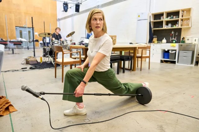 Rosamund Pike in rehearsals