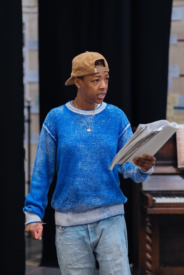 Samira Wiley in rehearsals for INTIMATE APPAREL Donmar Warehouse photo by Helen Murray