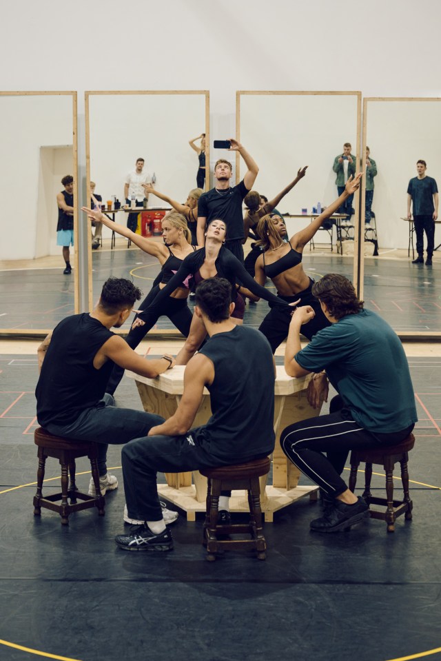 The cast in rehearsals for DIAMONDS and DUST, credit Chris Davis Studio 7