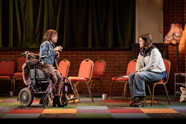 (l r) Liz Carr and Georgie Henley in The Ministry of Lesbian Affairs at Kiln Theatre (c) Mark Senior