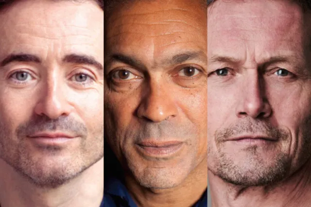Headshots of Joe McFadden, Ben Onwukwe and Bill Ward