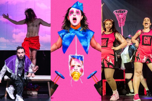 Jeezus production photo, Pigs Fly Easy Ryan artwork, Lady Macbeth Played Wing Defence,