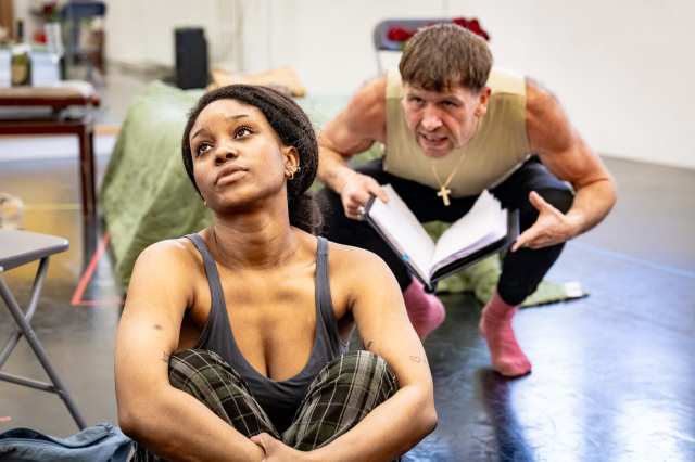 Kyle Rowe & Amara Okereke in rehearsals for Echo credit Steve Gregson (5)