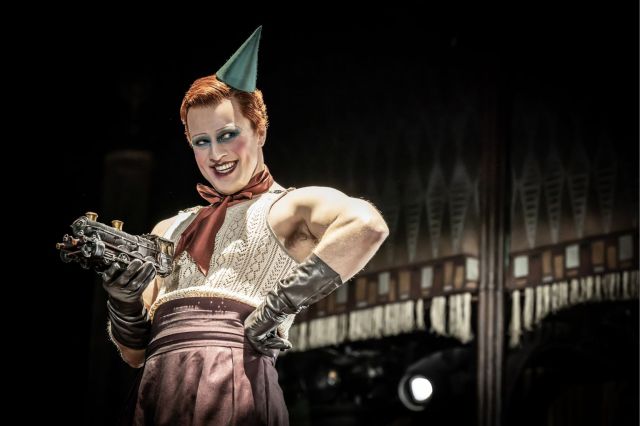 Matthew Gent as the Emcee in Cabaret,