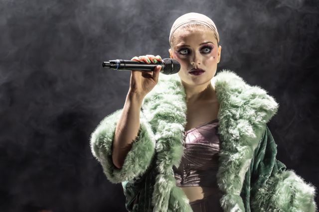 Rhea Norwood as Sally Bowles in Cabaret,