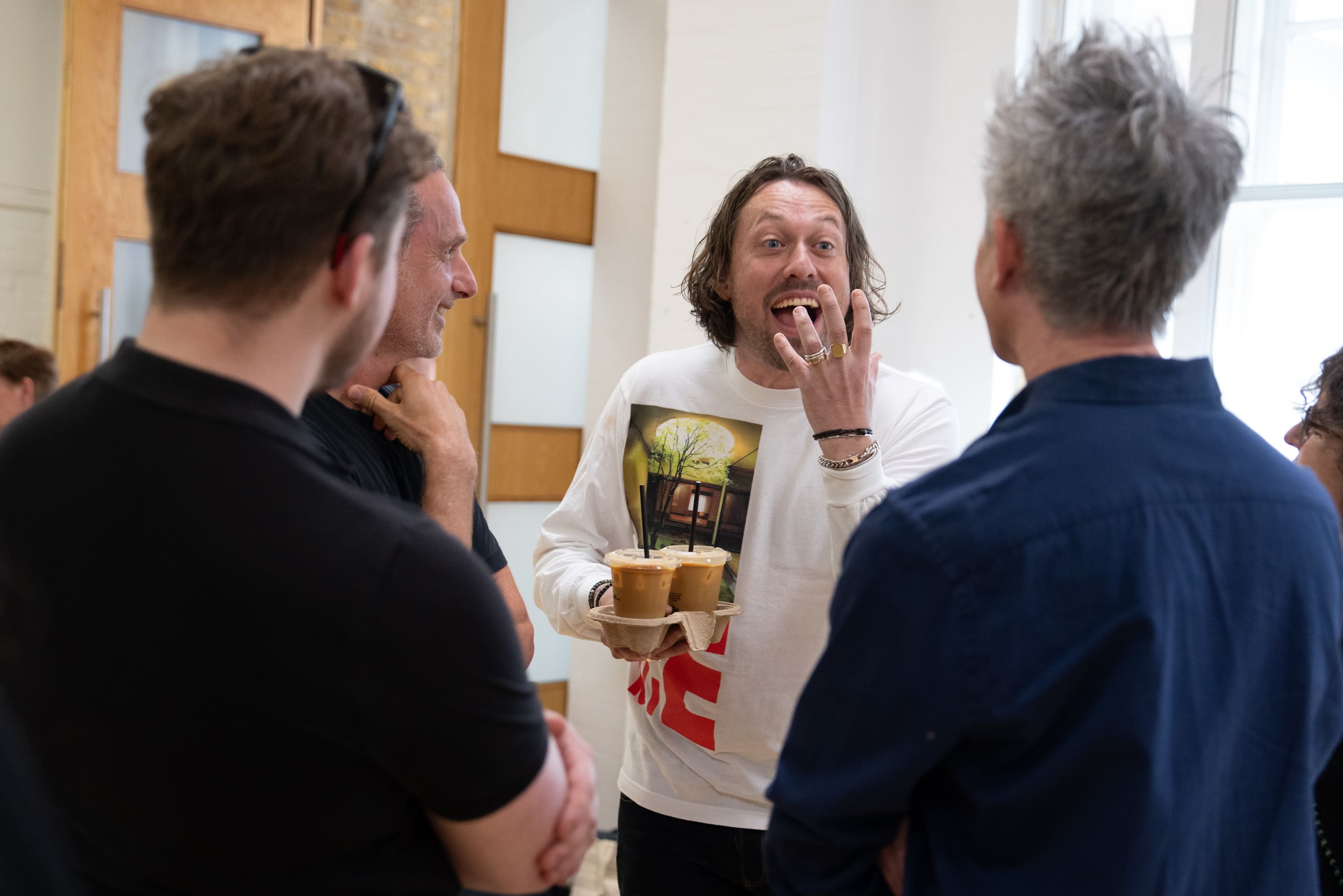 Simon Stone (centre)
