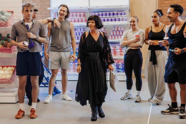 Finty Williams and the cast of Here and Now