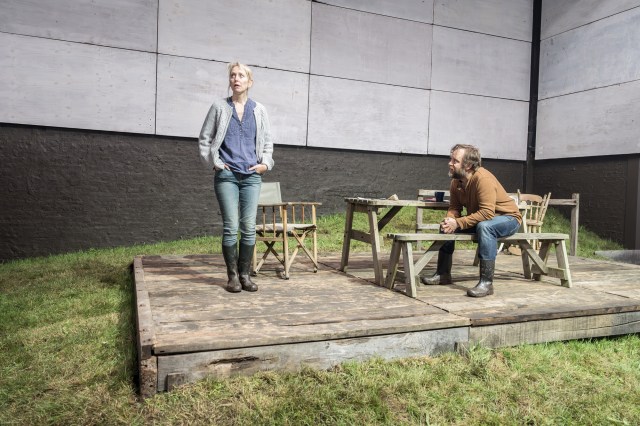 Hattie Morahan and Sam Troughton in JUNIPER BLOOD Donmar Warehouse photo by Marc Brenner