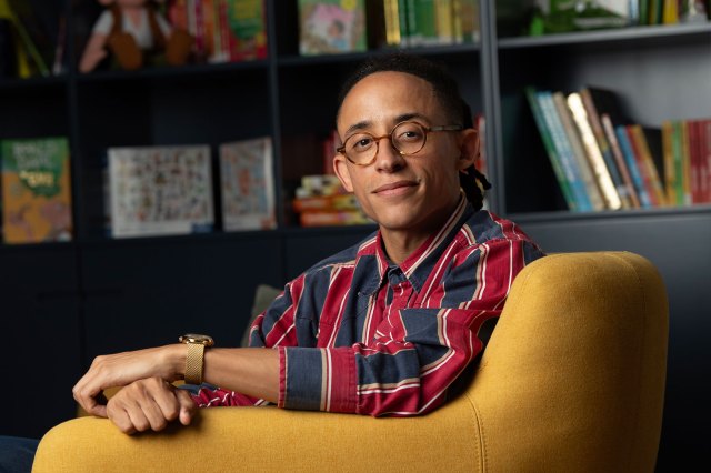 Actor John Leader at Roald Dahl Story Company